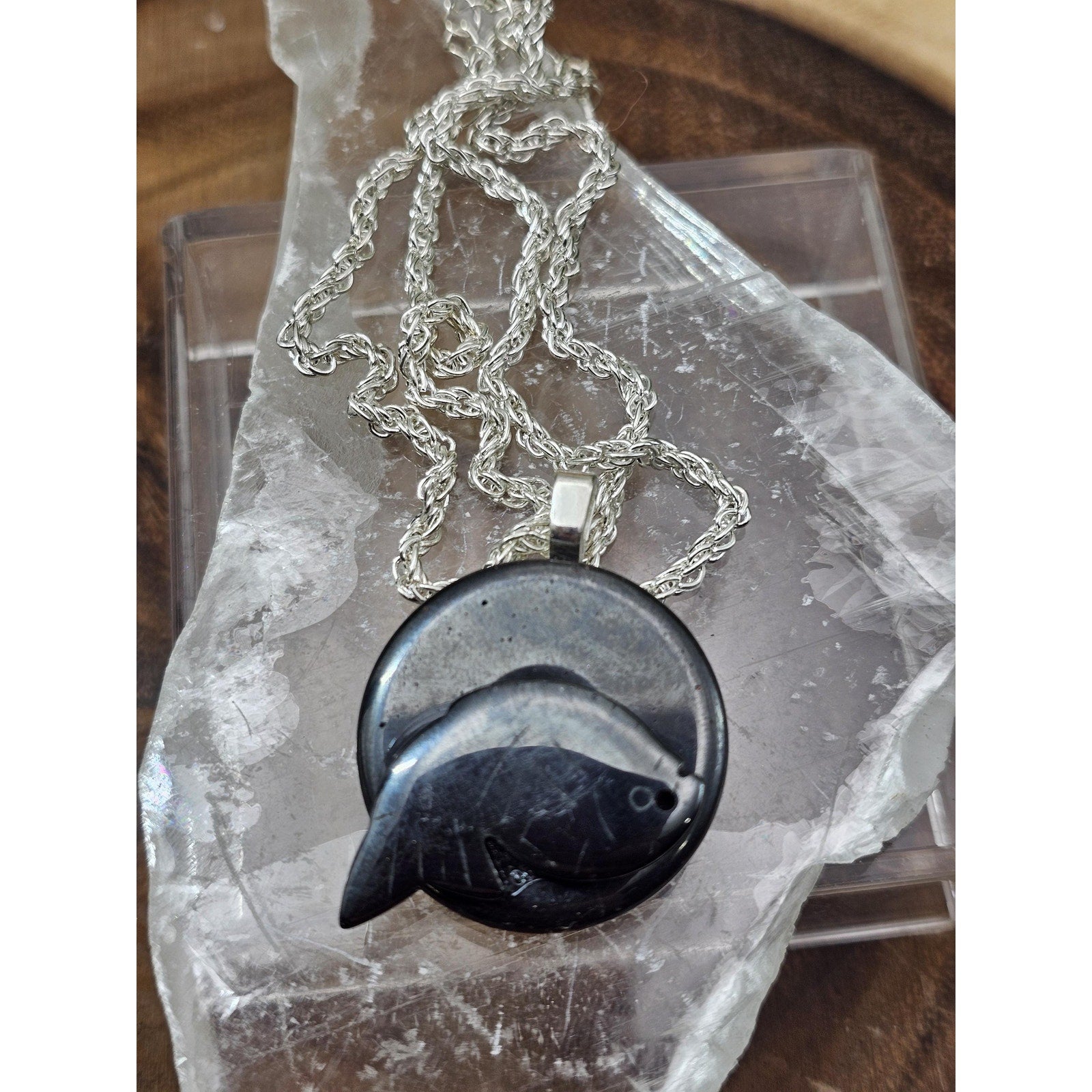 Pyrite pendant w/925 silver chain by CrystalCloud Company