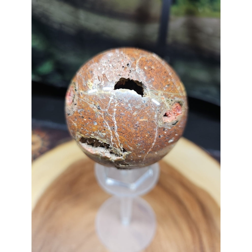 .91LB Natural Vesuvianite Agate Carnelian Crystal Geode Sphere Ball Healing by CrystalCloud Company