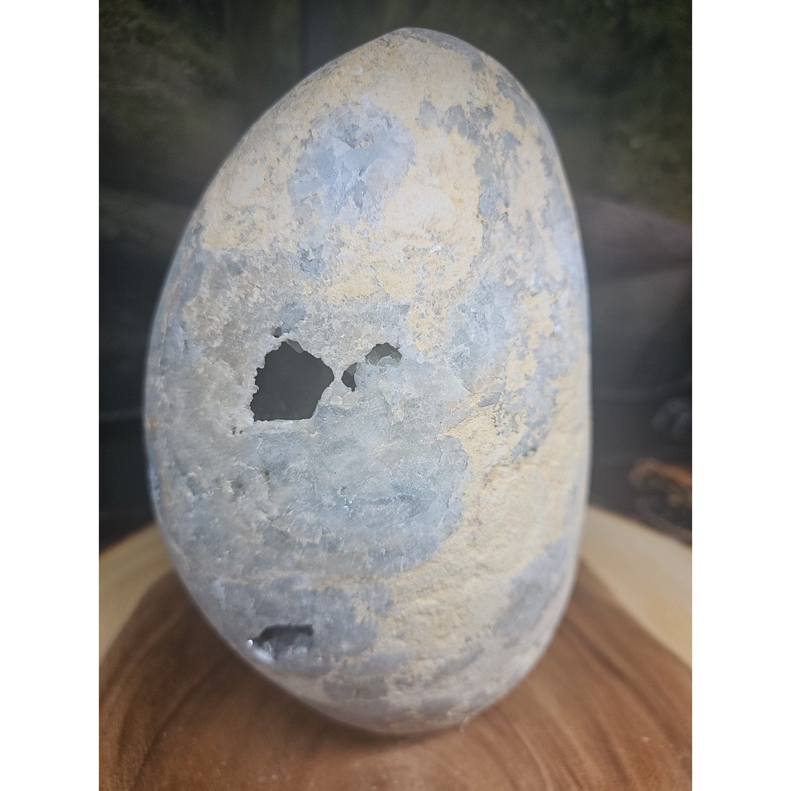 Large Baby Blue Celestite Geode Cluster — 13.6 lbs, 8 inches, Brazil | CrystalCloud Company by CrystalCloud Company
