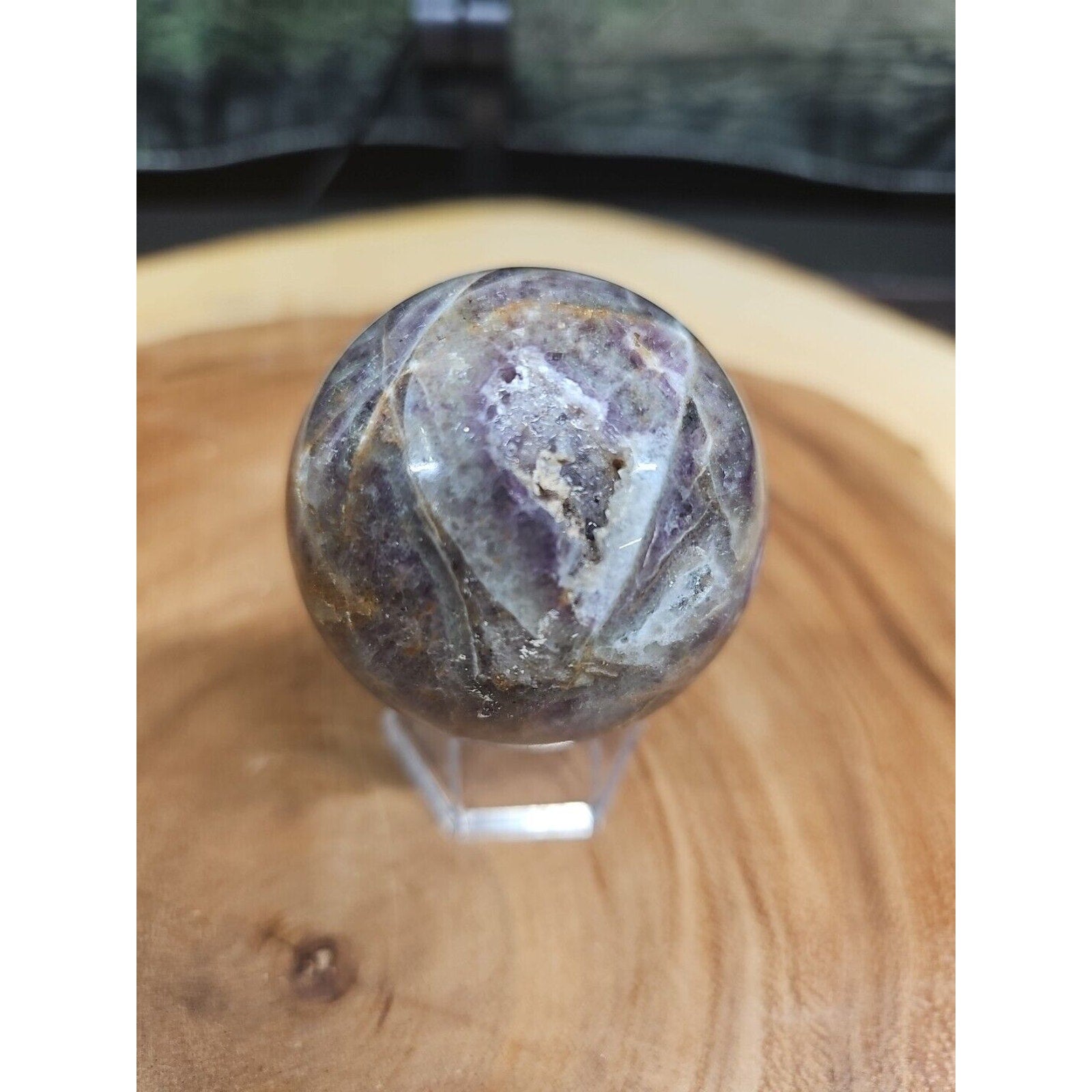 Chevron Amethyst. .66lbs 56mm. W/Stand by CrystalCloud Company