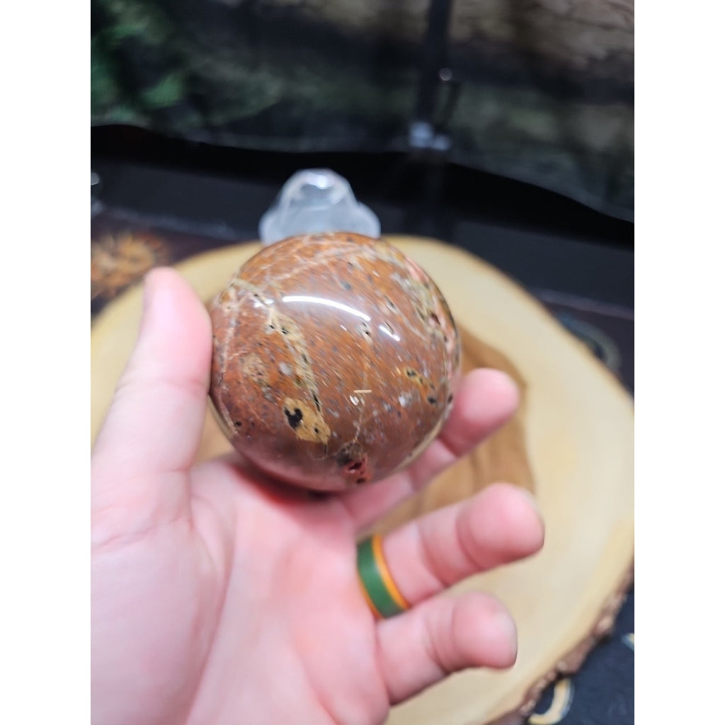 .91LB Natural Vesuvianite Agate Carnelian Crystal Geode Sphere Ball Healing by CrystalCloud Company