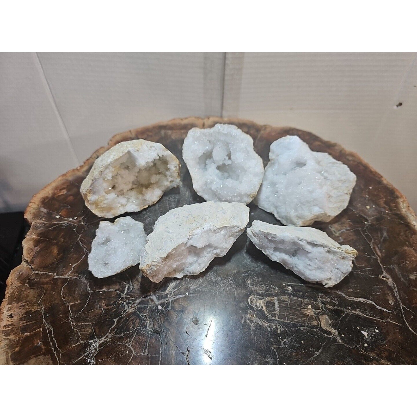 6pcs 2.72lbs Lot Geode Crystal Moroccan Quartz by CrystalCloud Company