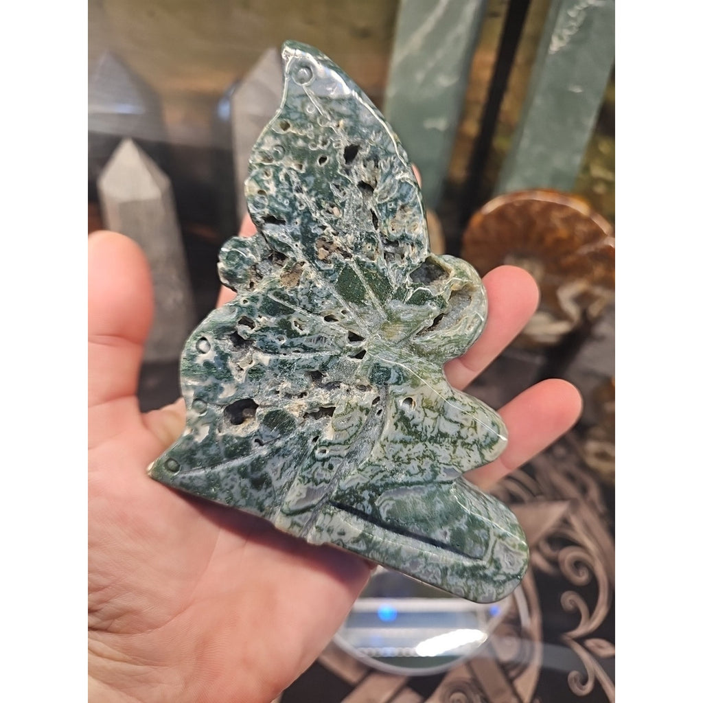 Moss Agate Fairy Guardian .77lb by CrystalCloud Company