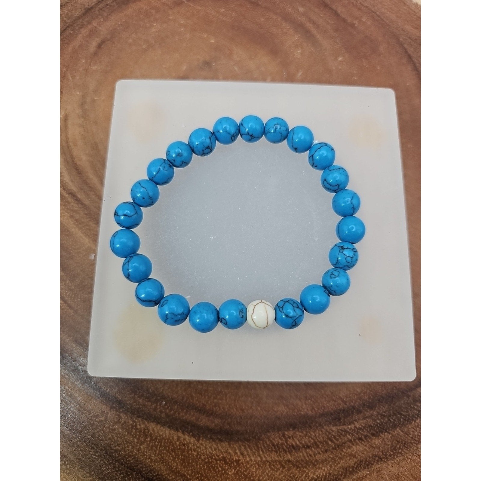 Handmade 8mm Mixed Natural Gemstone Round Beads Stretchy Bracelet Reiki Chakra by CrystalCloud Company