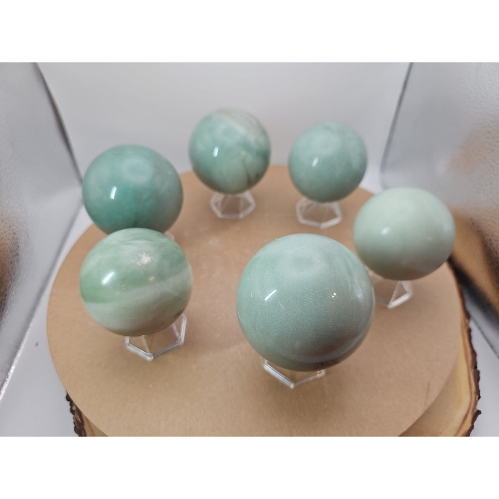 5.26LB 6Pcs A Set Of Natural Quartz Crystal Jasper Sphere Ball Polished Healing by CrystalCloud Company