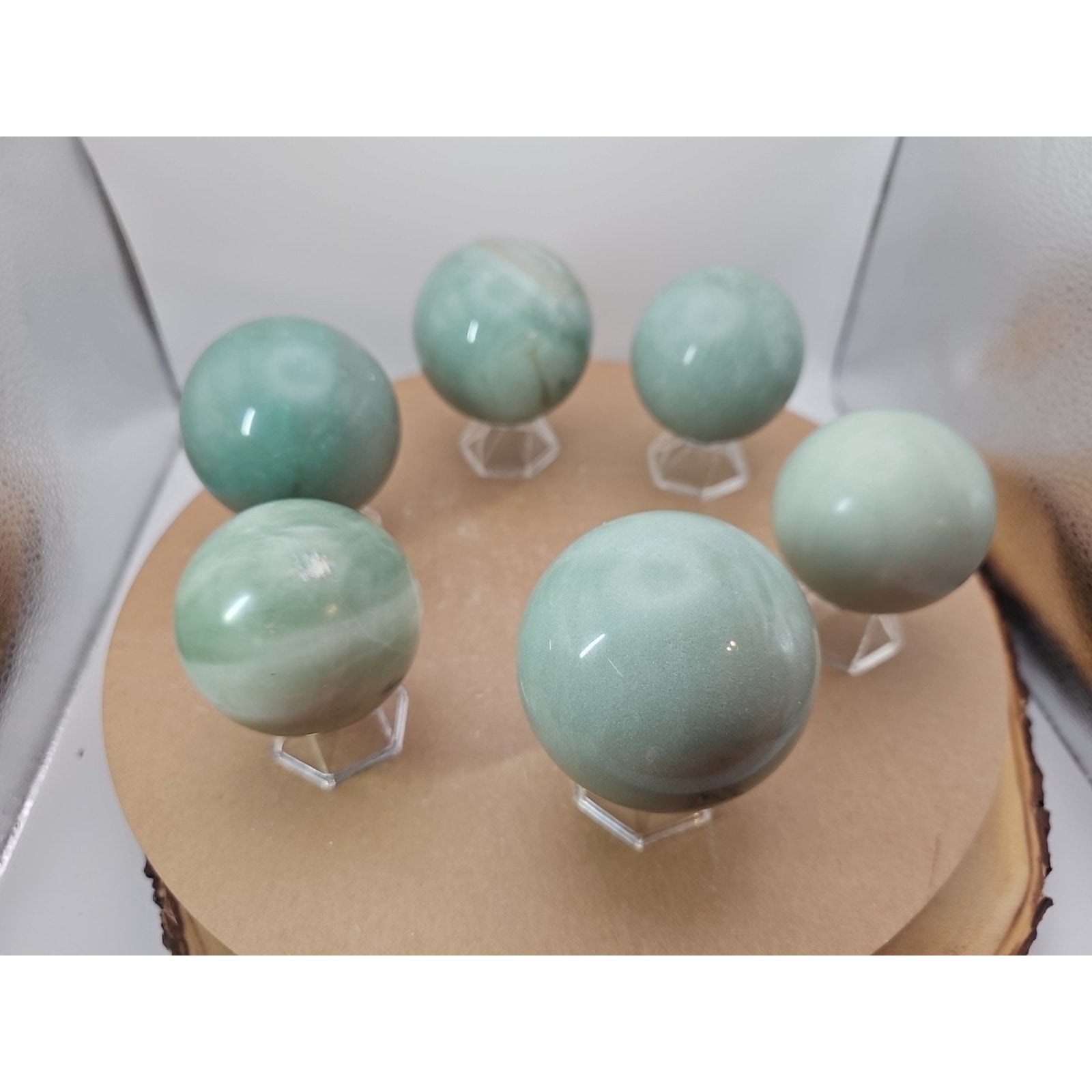 5.26LB 6Pcs A Set Of Natural Quartz Crystal Jasper Sphere Ball Polished Healing by CrystalCloud Company