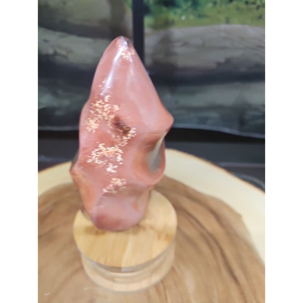 1.25LB 1Pcs Natural Polychrome Ocean Jasper Crystal Flame Point Carved Healing by CrystalCloud Company