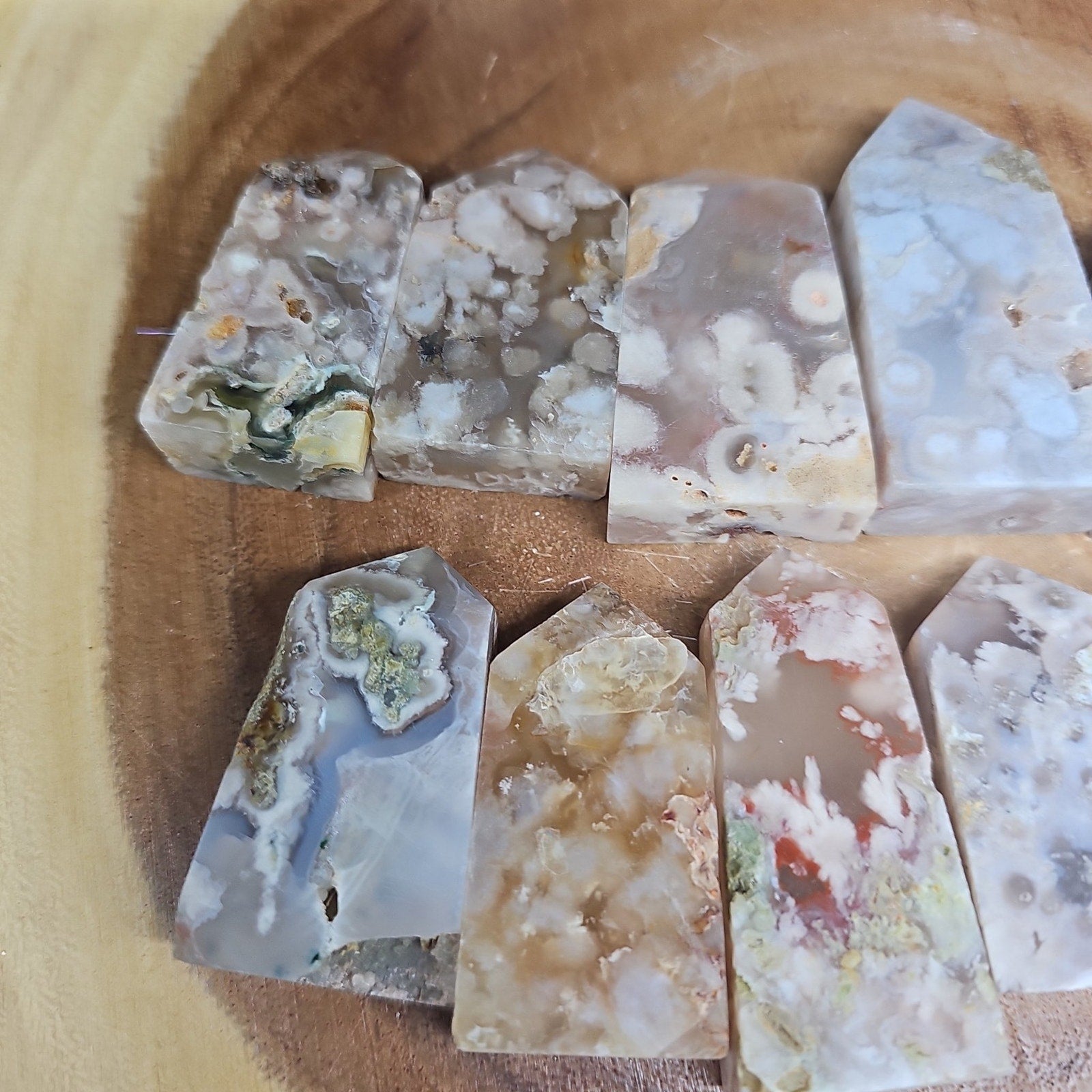 Phantom Agate cornelian towers by CrystalCloud Company