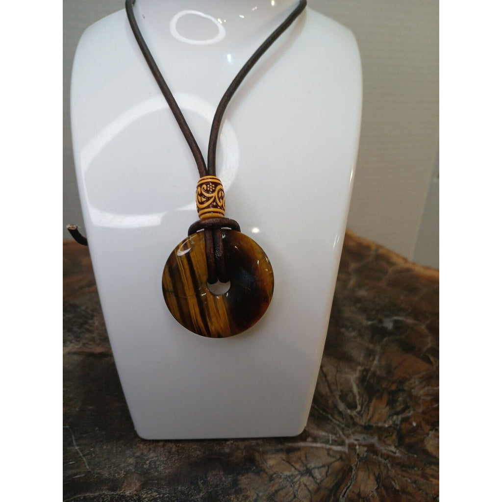 Tiger Eye Necklace Handmade by CrystalCloudCompany