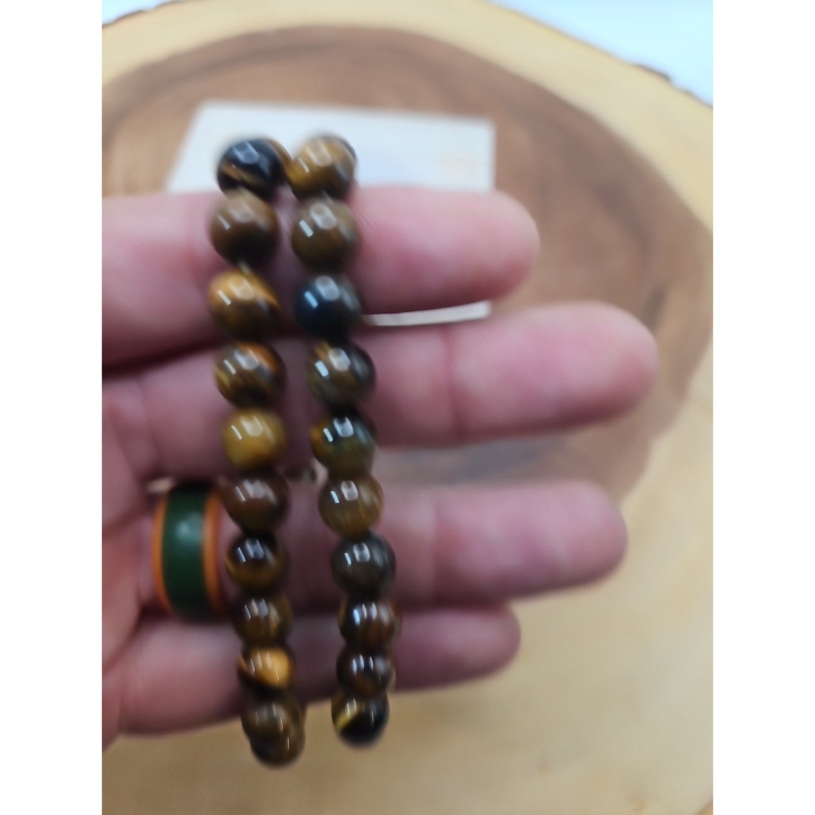 1 Handmade 8mm Mixed Natural Gemstone Tigers Eye Stretchy Bracelet Reiki Chakra by CrystalCloud Company