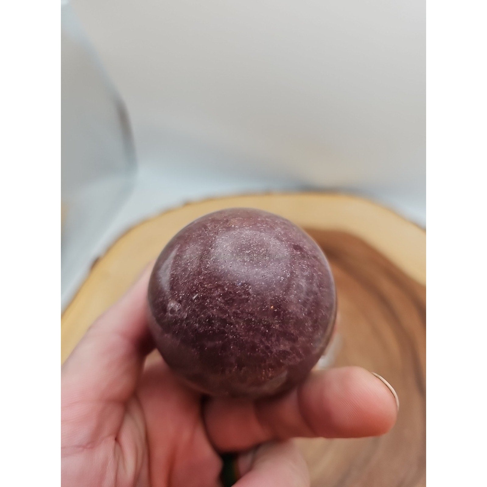 Strawberry Quartz Crystal Sphere 260g 55mm by CrystalCloud Company