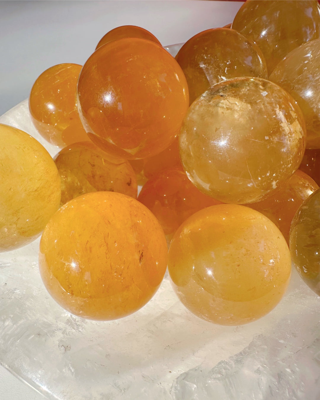 Honey Optic Calcite Spheres - AAA by Baltic Mermaid