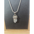 Handmade Quartz Crystal Necklace 16in 925 Silver Chain by CrystalCloud Company