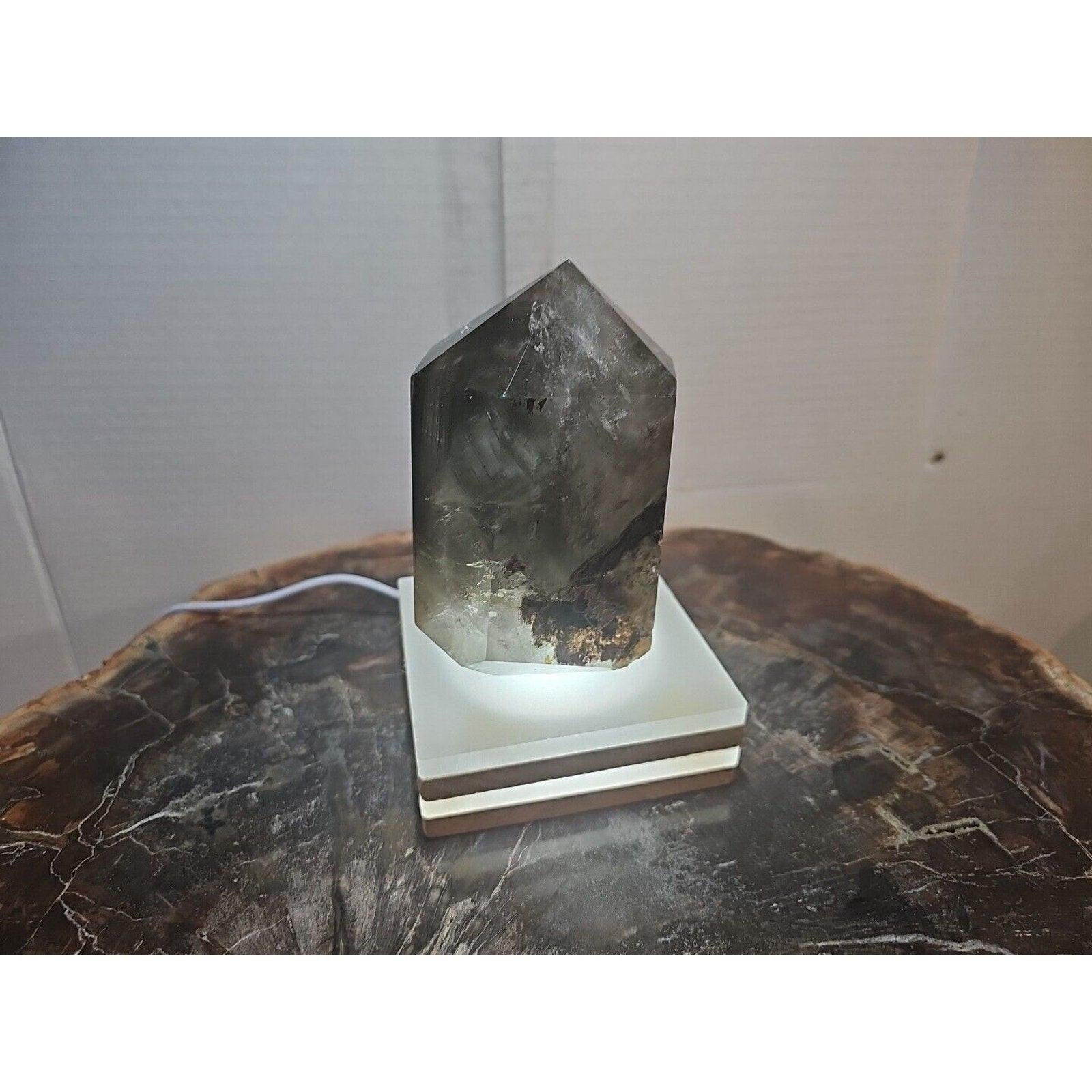 1.73LB Natural Green Ghost Phantom Quartz Crystal Obelisk Wand Point Healing. by CrystalCloud Company