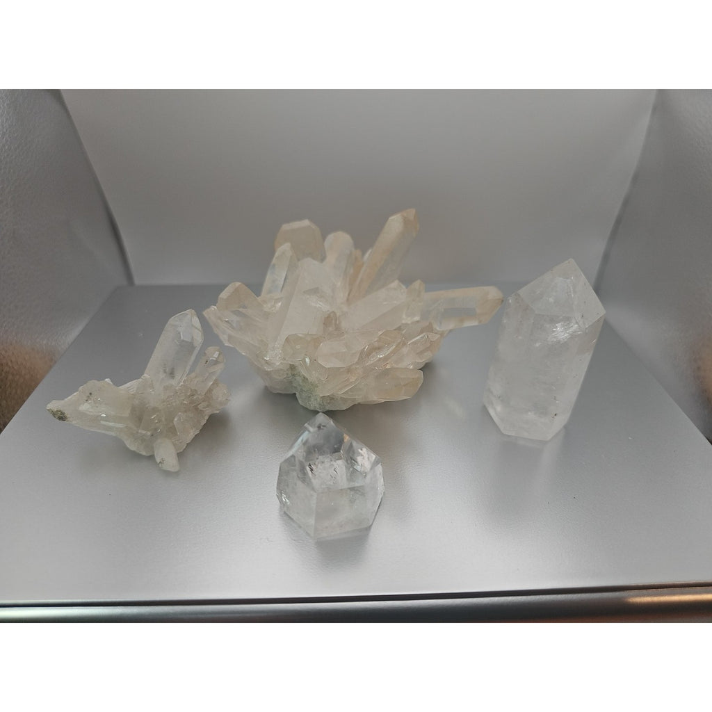 Quartz Crystal Cluster .97lb 4pcs by CrystalCloud Company