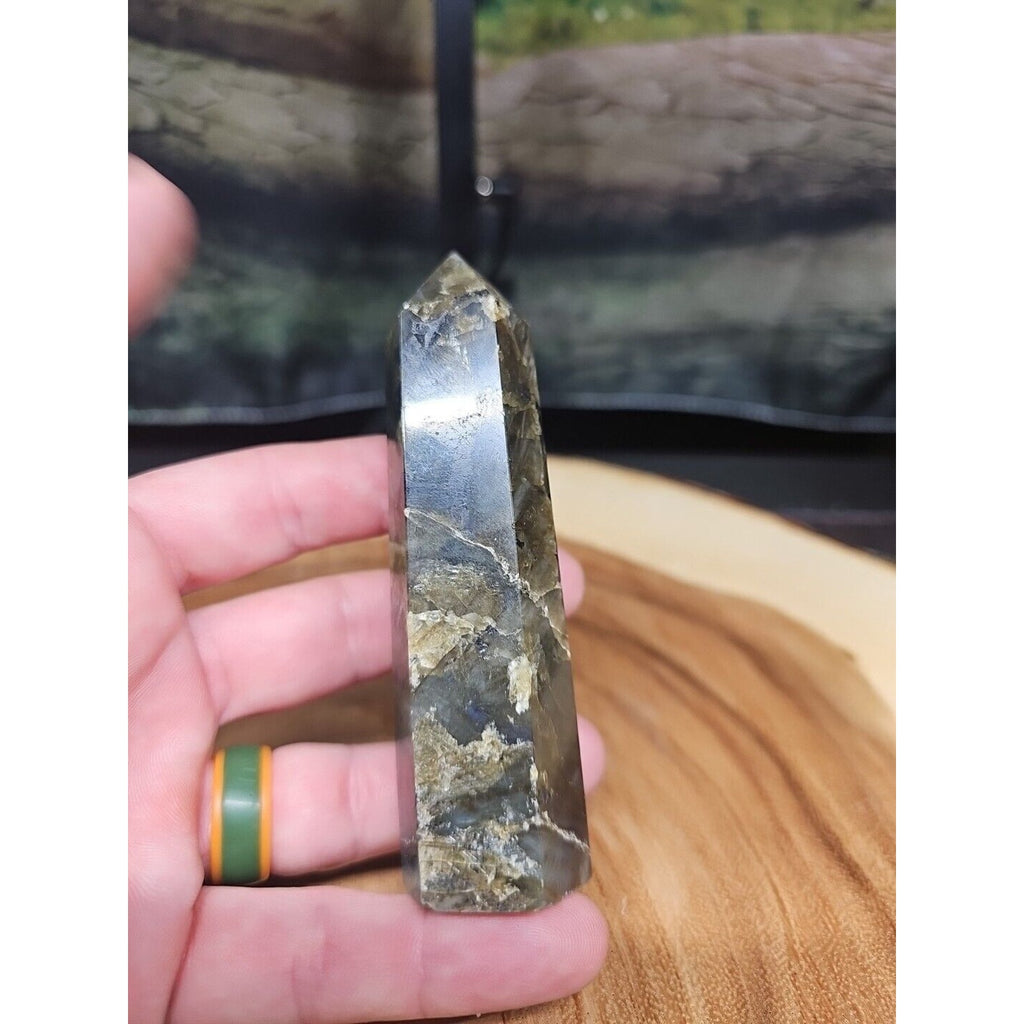 Labradorite Tower 4in 143gr by CrystalCloud Company