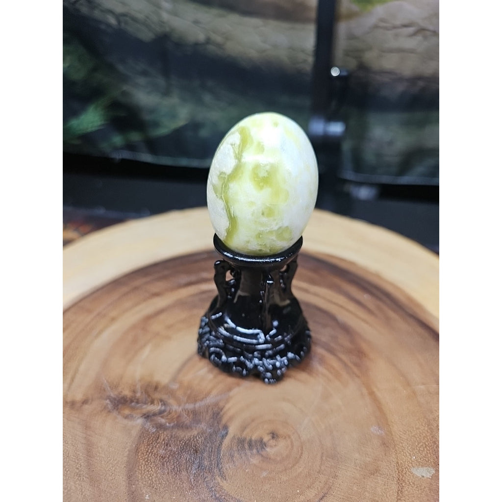 Natural Polished Lantian jade Quartz Crystal Egg Stone Specimen Healing - Stand by CrystalCloud Company