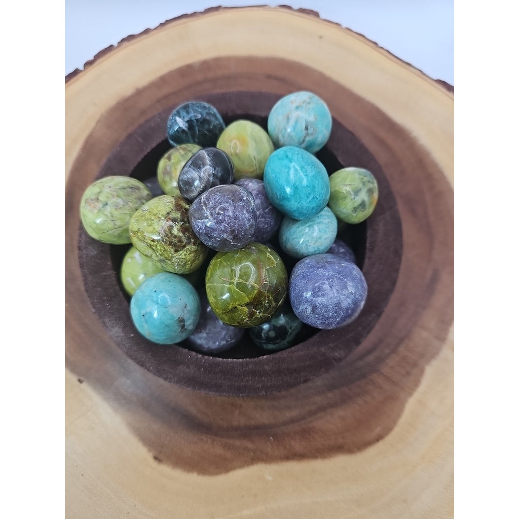 Ocean Jasper Spheres Display Bowl — 2 lbs of Polished Stones | CrystalCloud Company by CrystalCloud Company