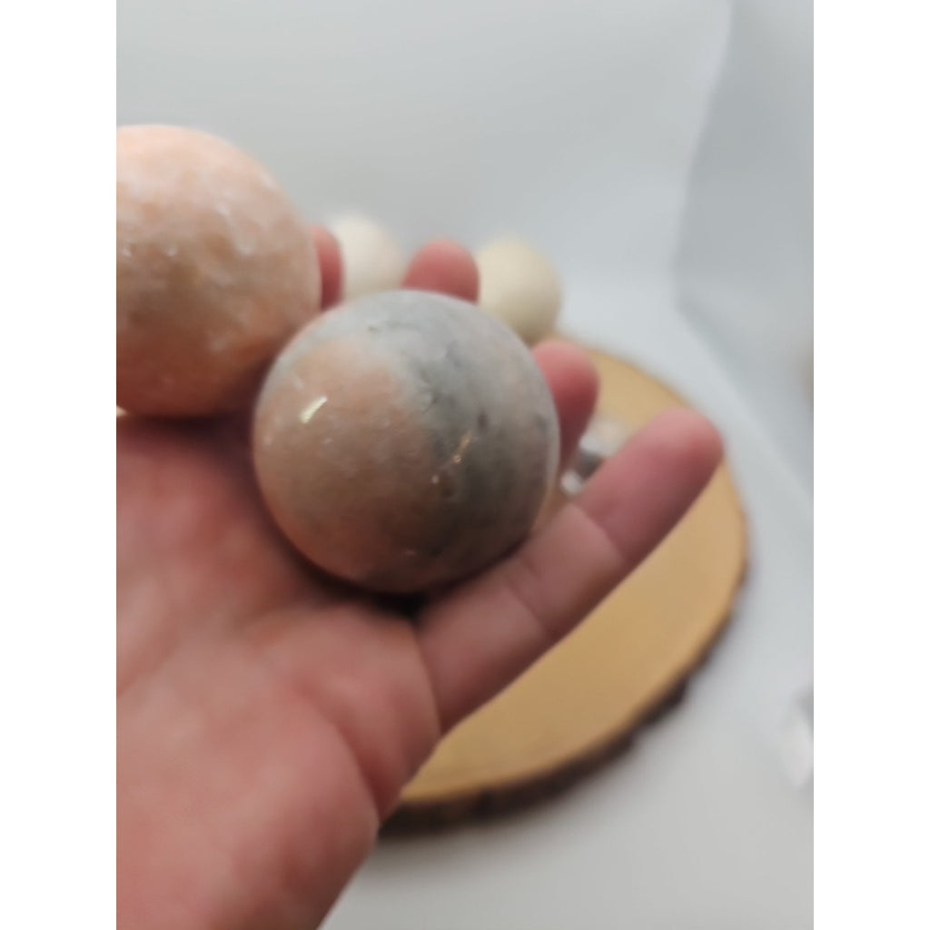 Quartz Crystal Sphere 50mm 1 Each Sandstone by CrystalCloud Company