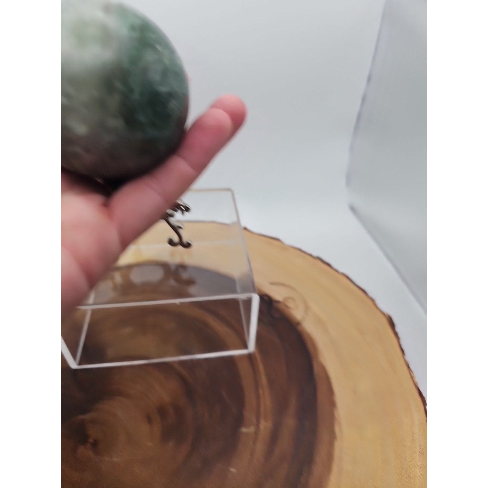 Green Strawberry Quartz 62mm .73lb W/stand by CrystalCloud Company