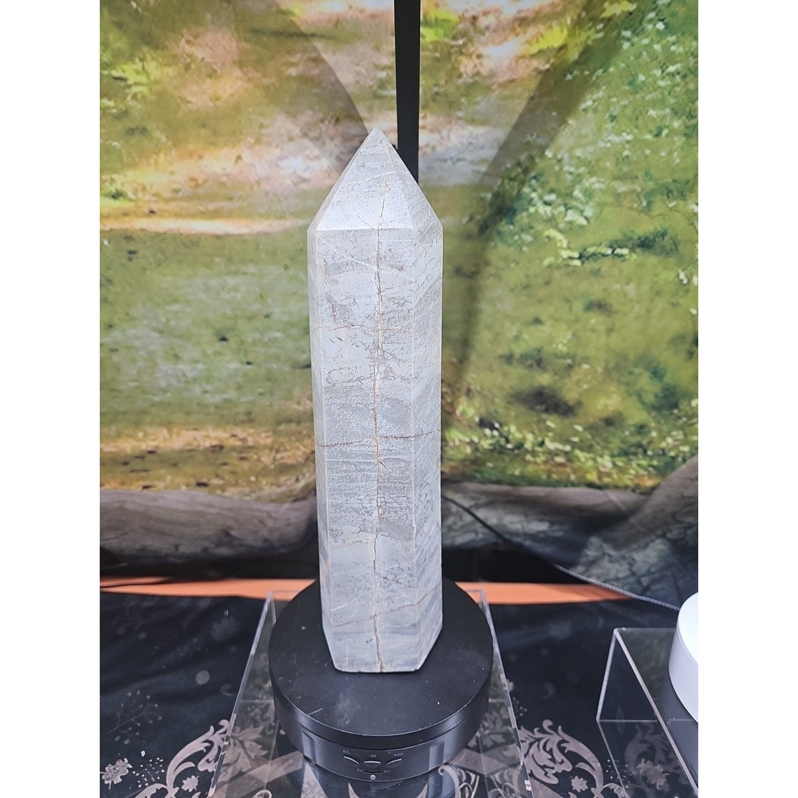 6.66lbs 12in Tall Ocean Jasper Crystal Point by CrystalCloud Company