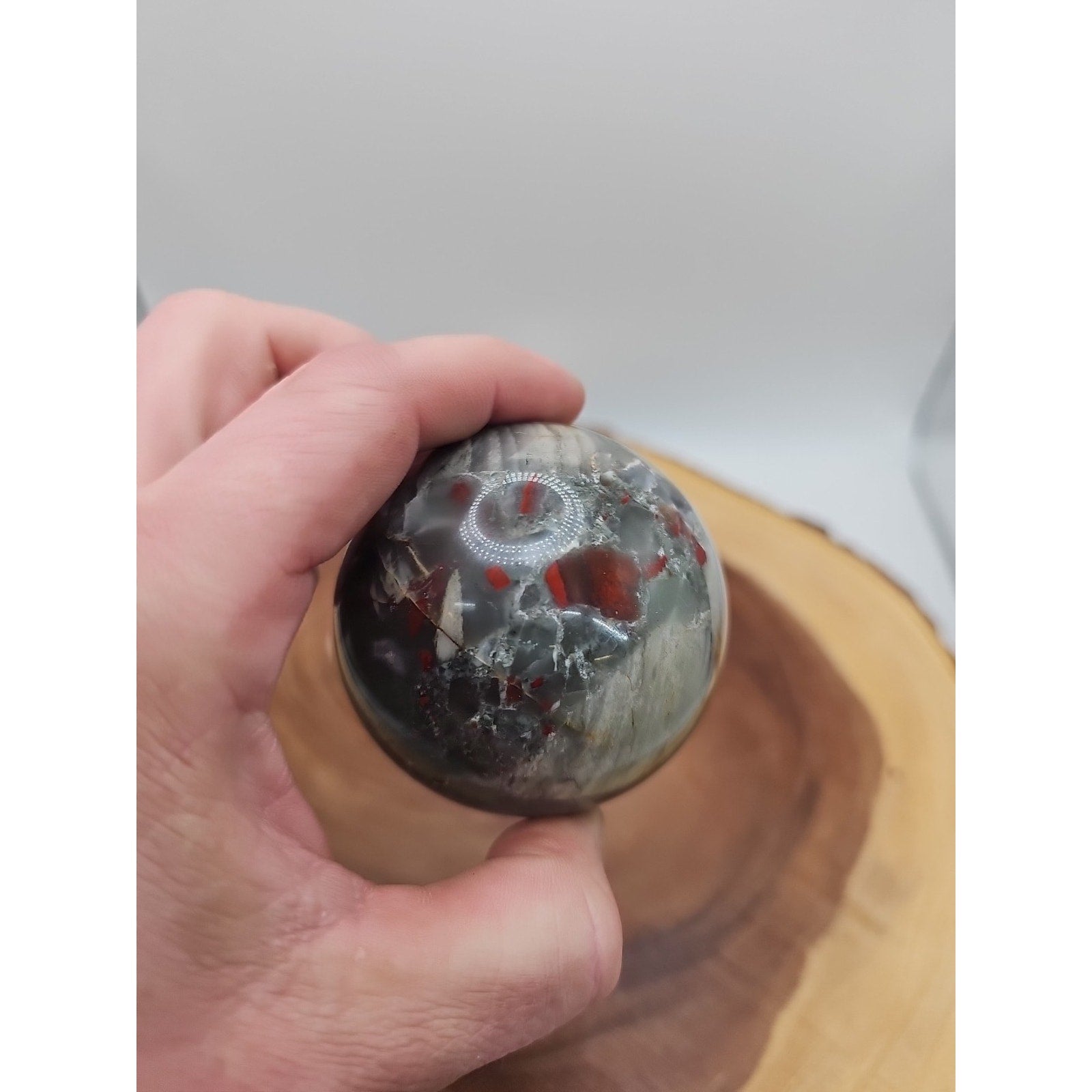Ocean Jasper Sphere 63mm w/stand by CrystalCloud Company