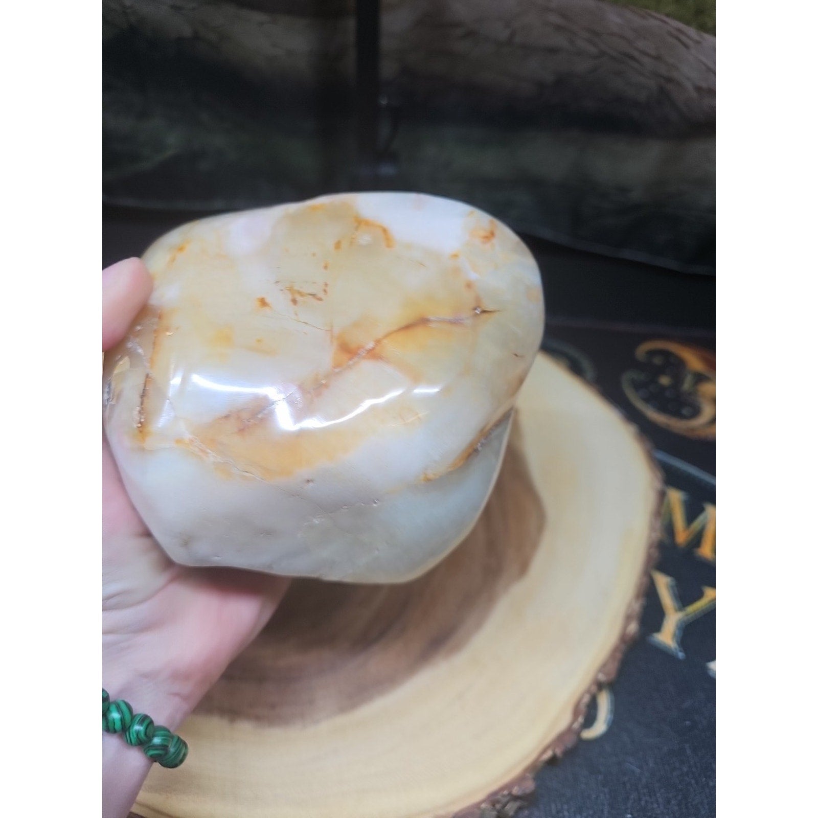 Natural 4.71lb Agate Carnelian Quartz Crystal Geode by CrystalCloud Company
