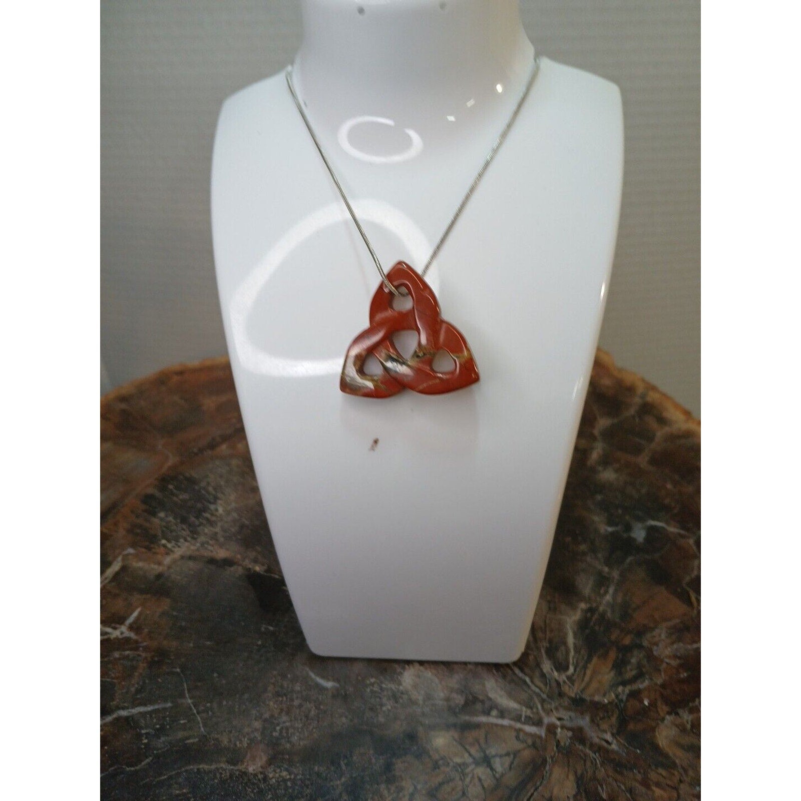 Ocean Jasper Agate Necklace W/925 Silver Chain by CrystalCloud Company