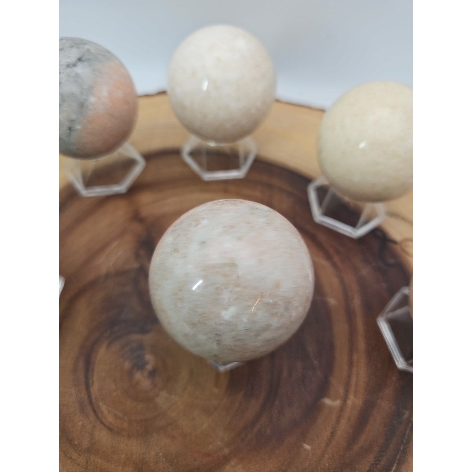 Quartz Crystal Sphere 50mm 1 Each Sandstone by CrystalCloud Company