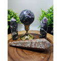 Fluorite Sphere and Towers with Leopard Jasper Scepter Crystal Set 2lbs