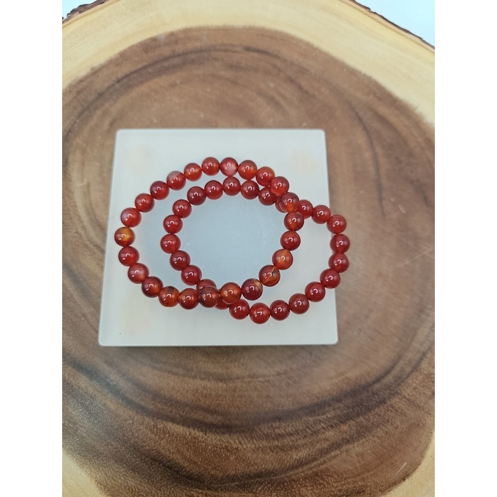 1 Carnelian Crystal Bracelet 8mm by CrystalCloud Company