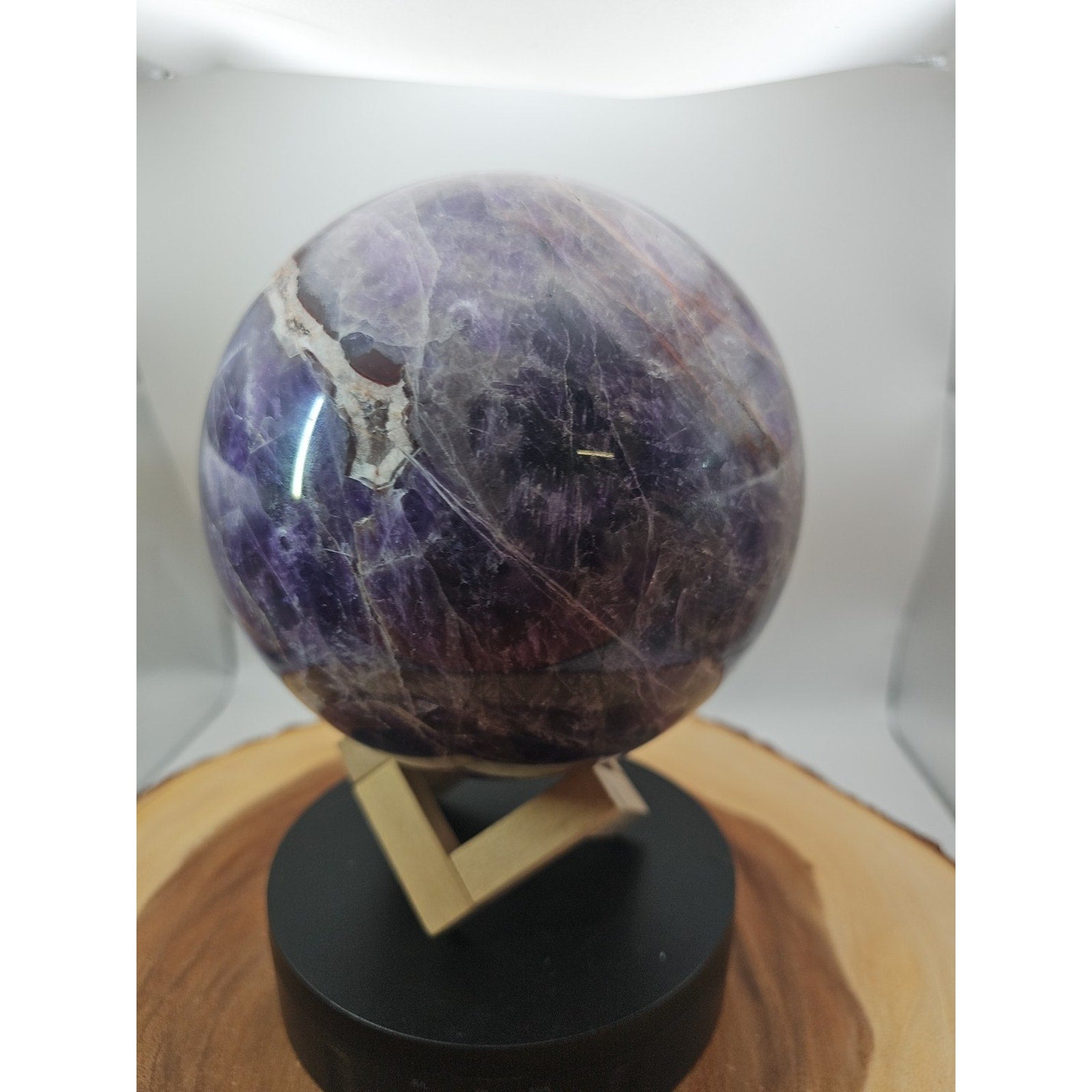 11.78lbs Natural Dream Amethyst Quartz Crystal Sphere Ball by CrystalCloud Company