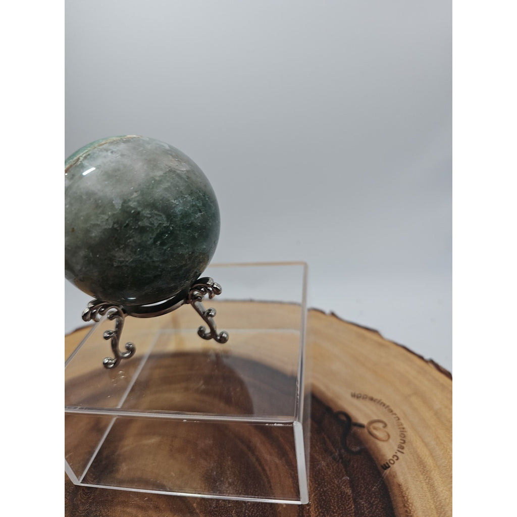 Green Strawberry Quartz 62mm .73lb W/stand by CrystalCloud Company