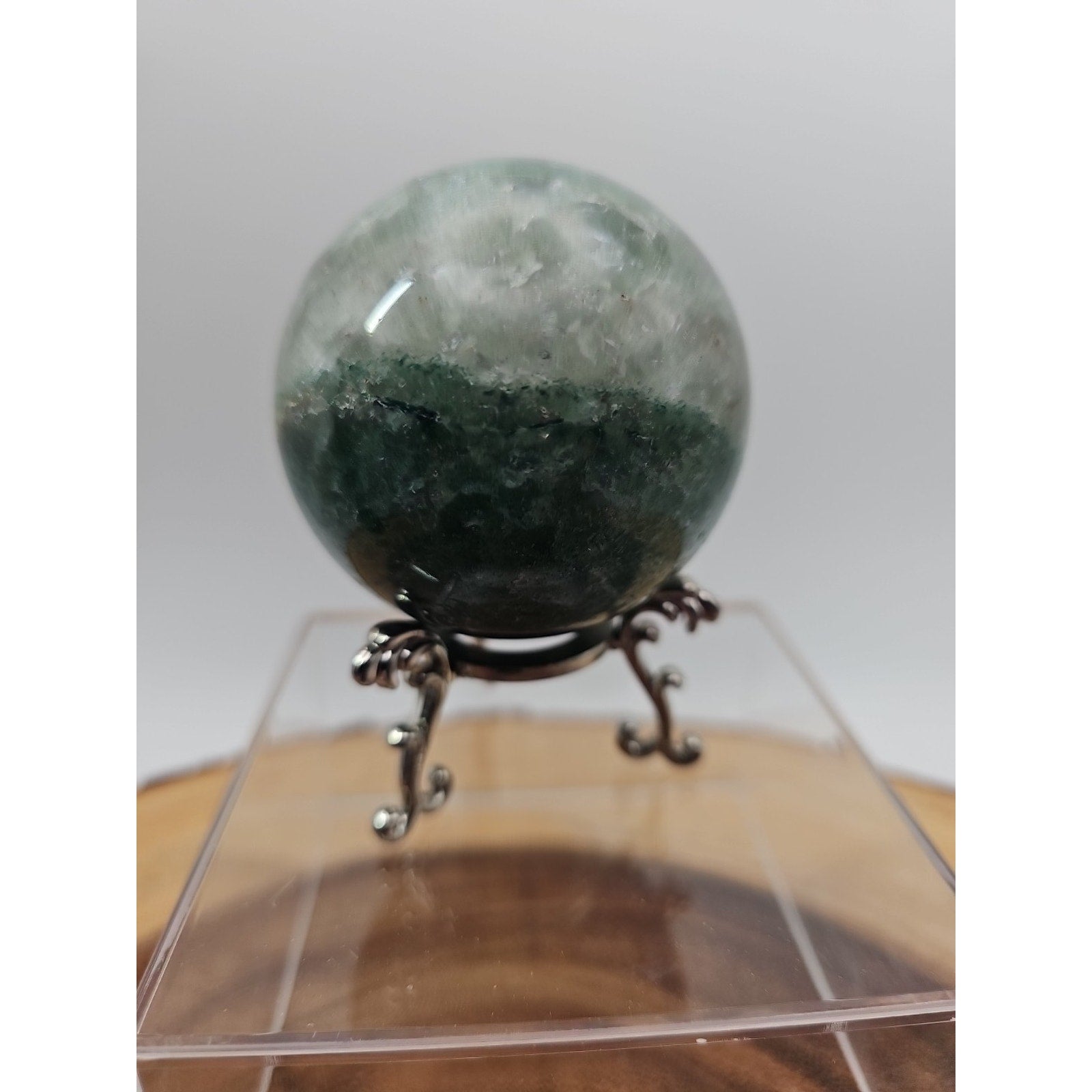 Green Strawberry Quartz 62mm .73lb W/stand by CrystalCloud Company