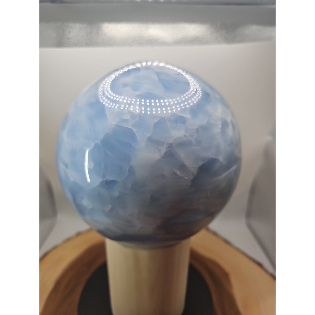 9.17LB Natural Blue crystalThe bal Quartz carved crystal decoration healing by CrystalCloud Company