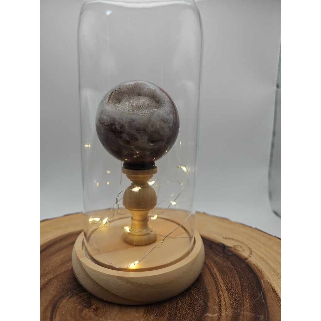 Druzy Ocean Jasper Sphere With Case 60mm by CrystalCloud Company