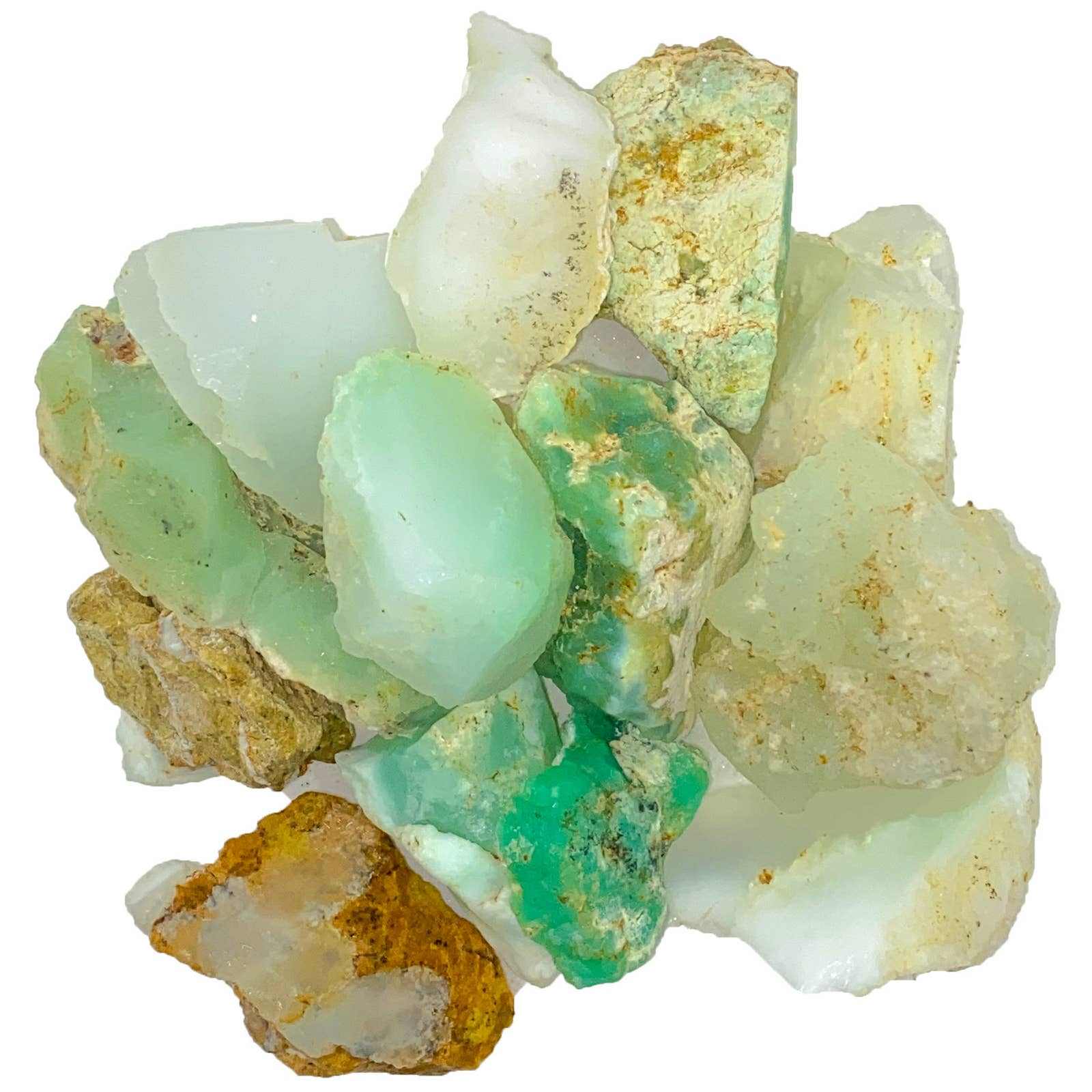 Rough White Lime Chrysoprase – Raw Stone from Indonesia by Sacred Crystals