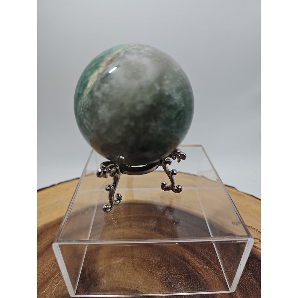 Green Strawberry Quartz 62mm .73lb W/stand by CrystalCloud Company