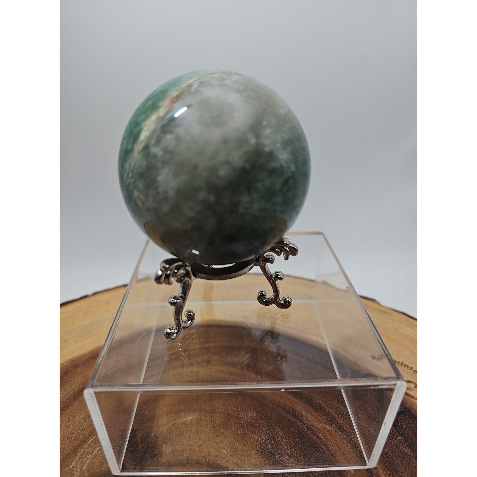 Green Strawberry Quartz 62mm .73lb W/stand by CrystalCloud Company