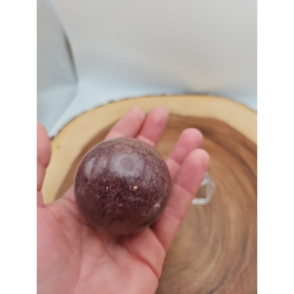Strawberry Quartz Crystal Sphere 260g 55mm by CrystalCloud Company