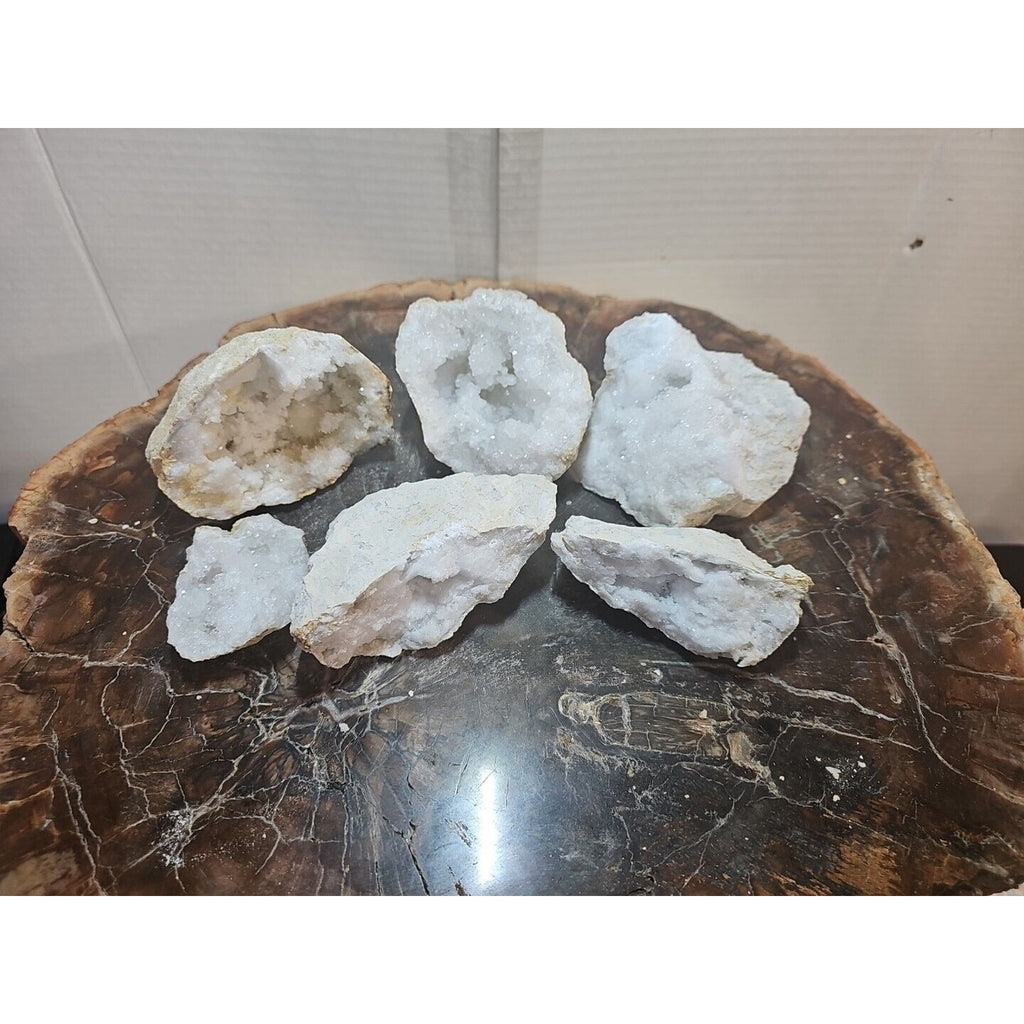 6pcs 2.72lbs Lot Geode Crystal Moroccan Quartz by CrystalCloud Company