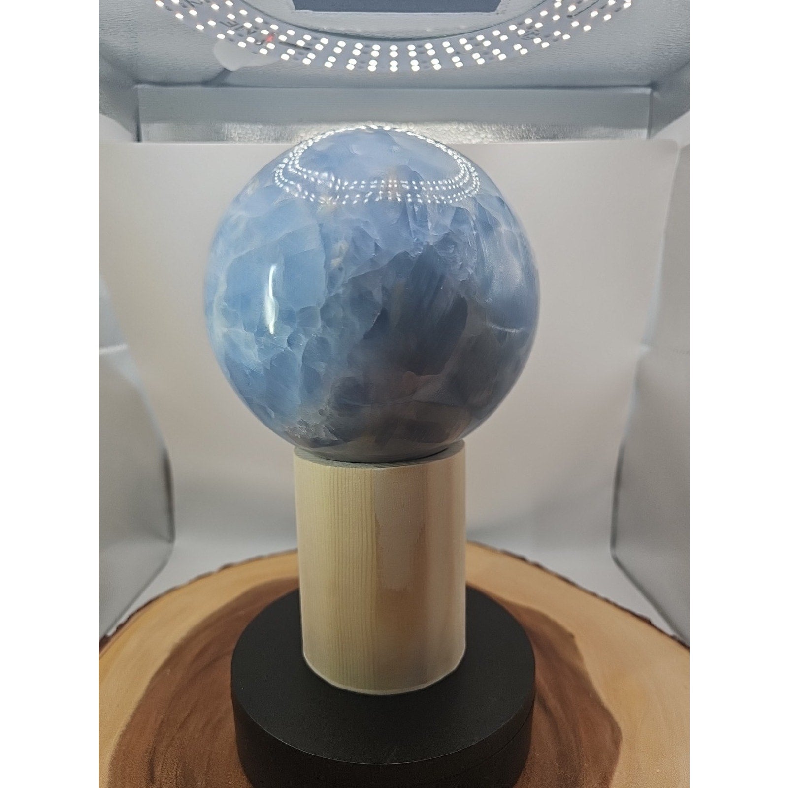 9.17LB Natural Blue crystalThe bal Quartz carved crystal decoration healing by CrystalCloud Company