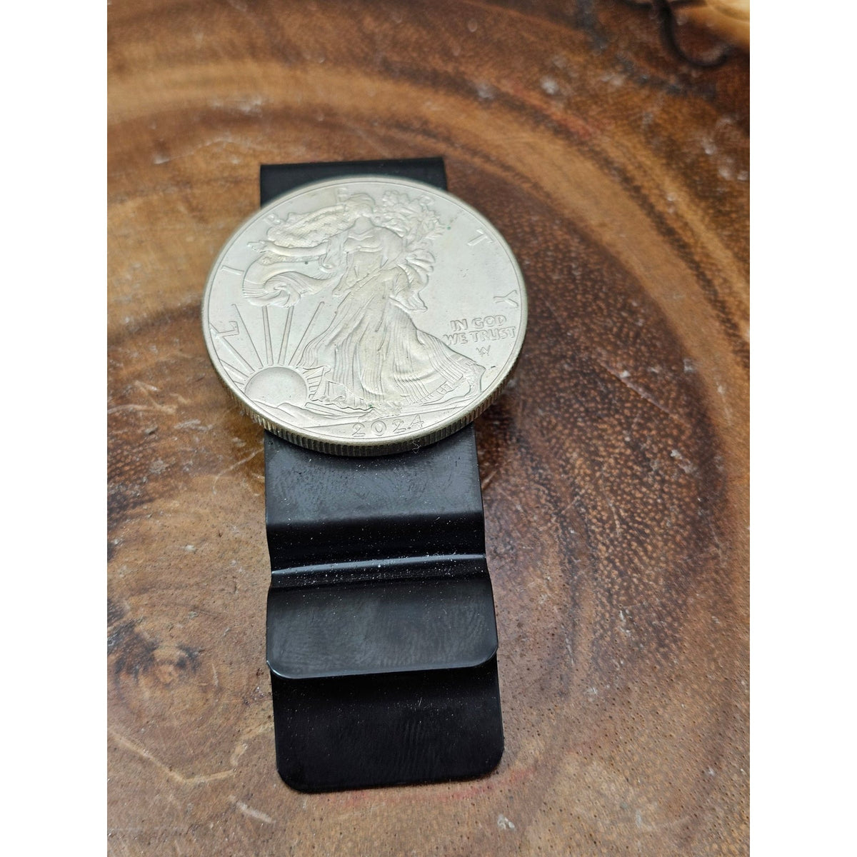 Liberty Dollar Money Clip w/ Replica Silver Eagle Coin