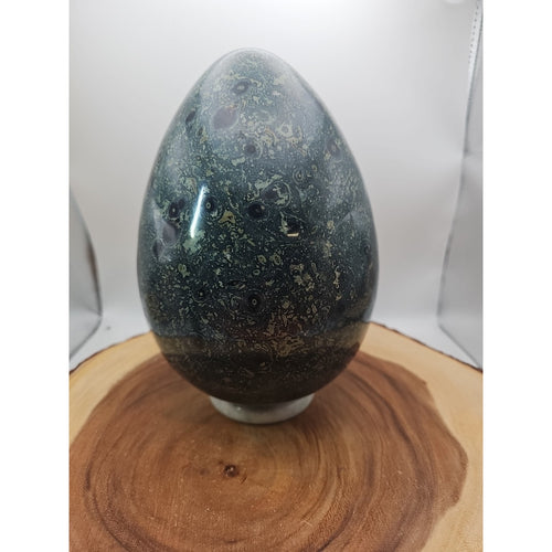 15.2LB Natural Kambaba Jasper Quartz Crystal With Jade Ring Stand by CrystalCloud Company