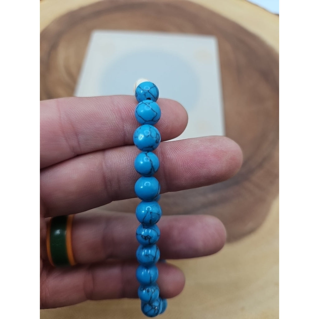 Handmade 8mm Mixed Natural Gemstone Round Beads Stretchy Bracelet Reiki Chakra by CrystalCloud Company