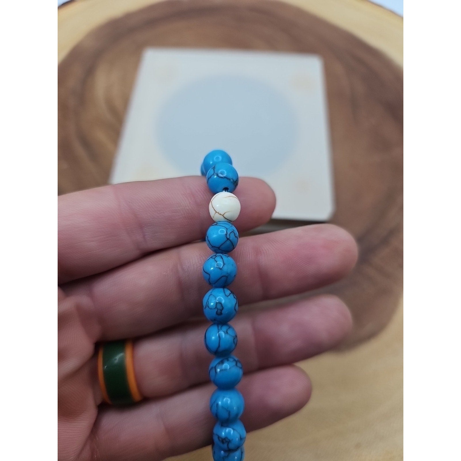 Handmade 8mm Mixed Natural Gemstone Round Beads Stretchy Bracelet Reiki Chakra by CrystalCloud Company