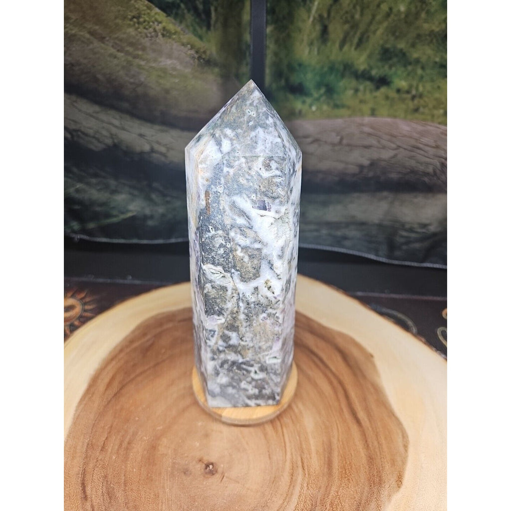 3.41LB 1Pcs Natural Rainbow Fluorite Quartz Crystal Point Tower Polished Healing by CrystalCloud Company