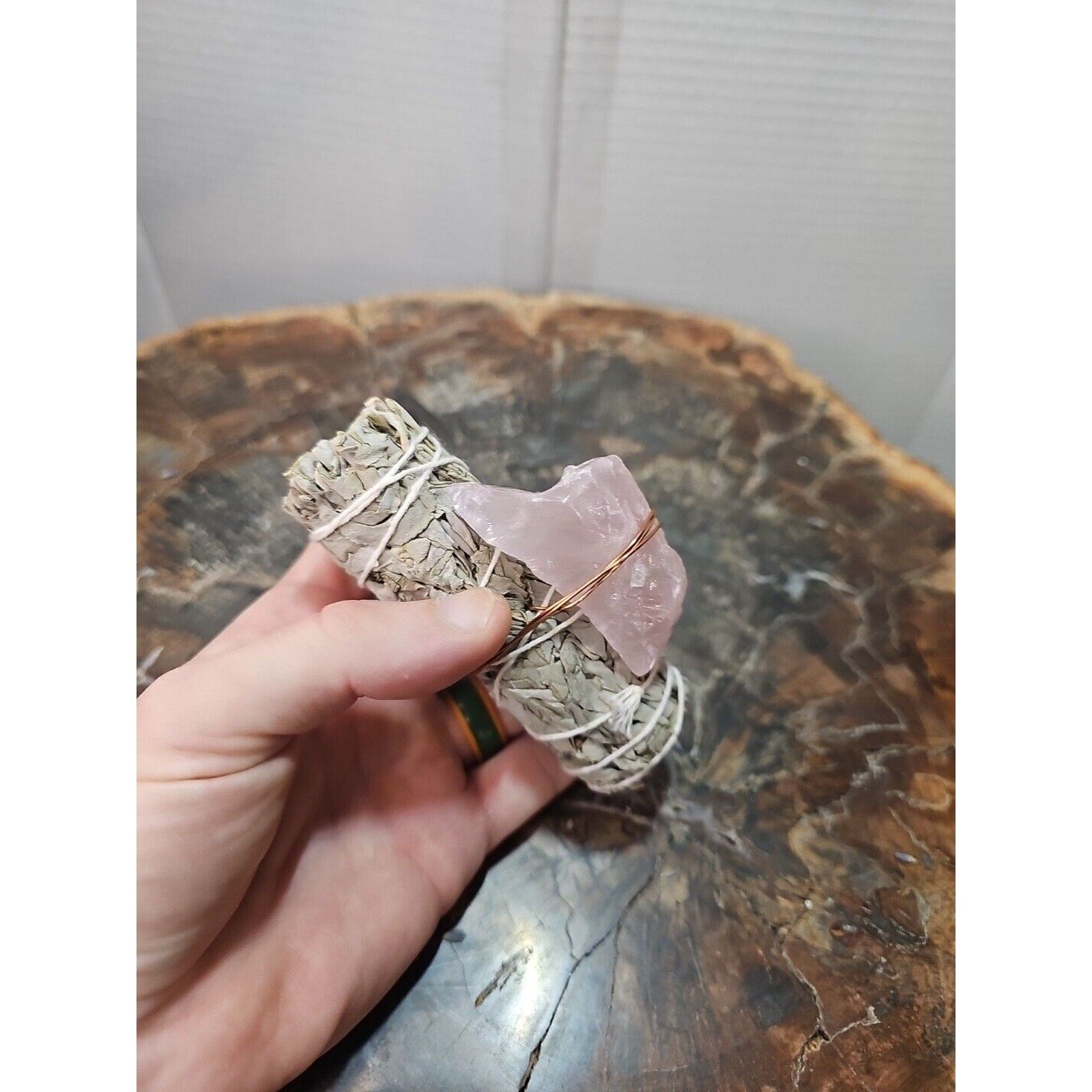 Sage & Rose Quartz Healing Crystal Bundle — Smudge Gift Set | CrystalCloud Company by CrystalCloud Company
