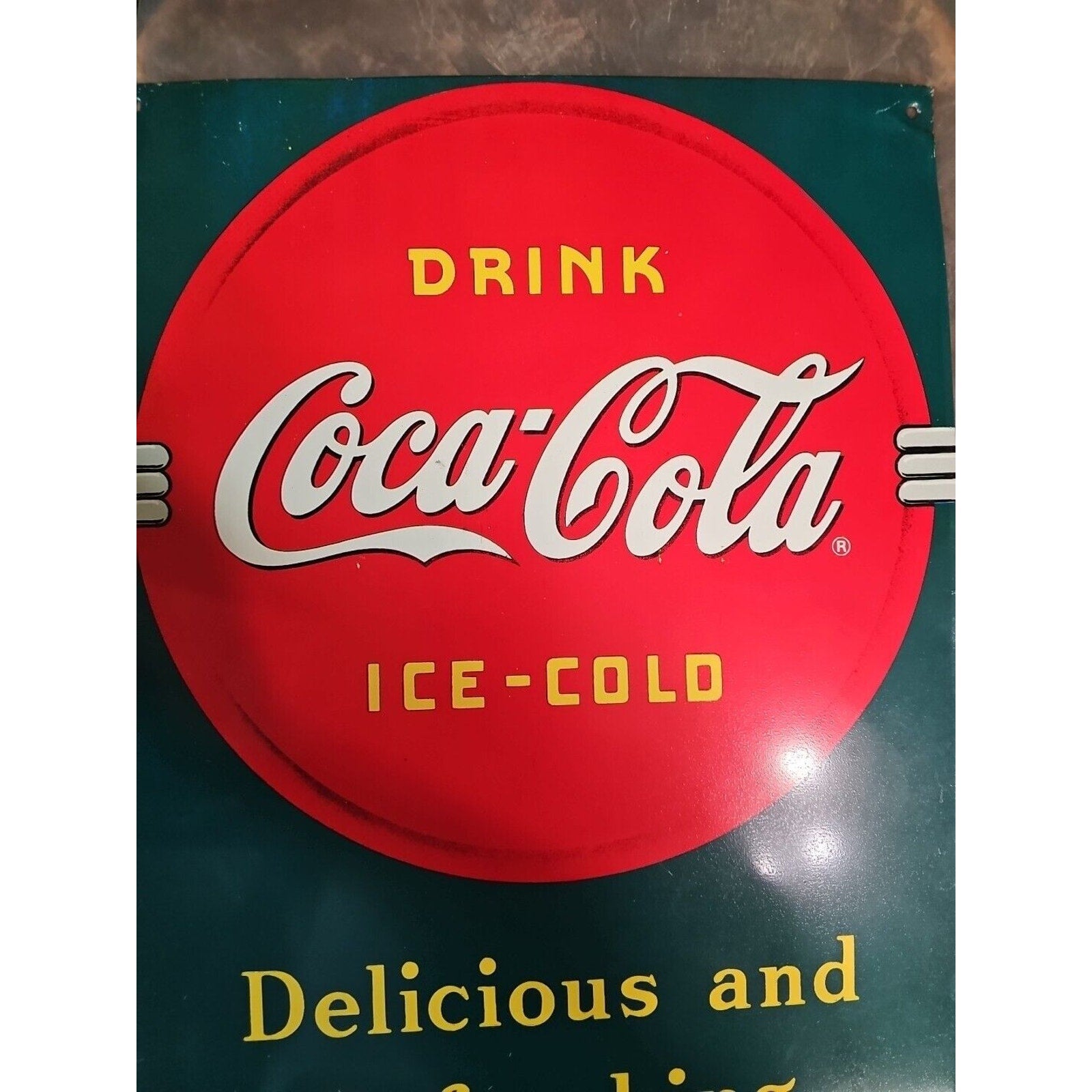 coke sign vintage 1989 by Coca-Cola