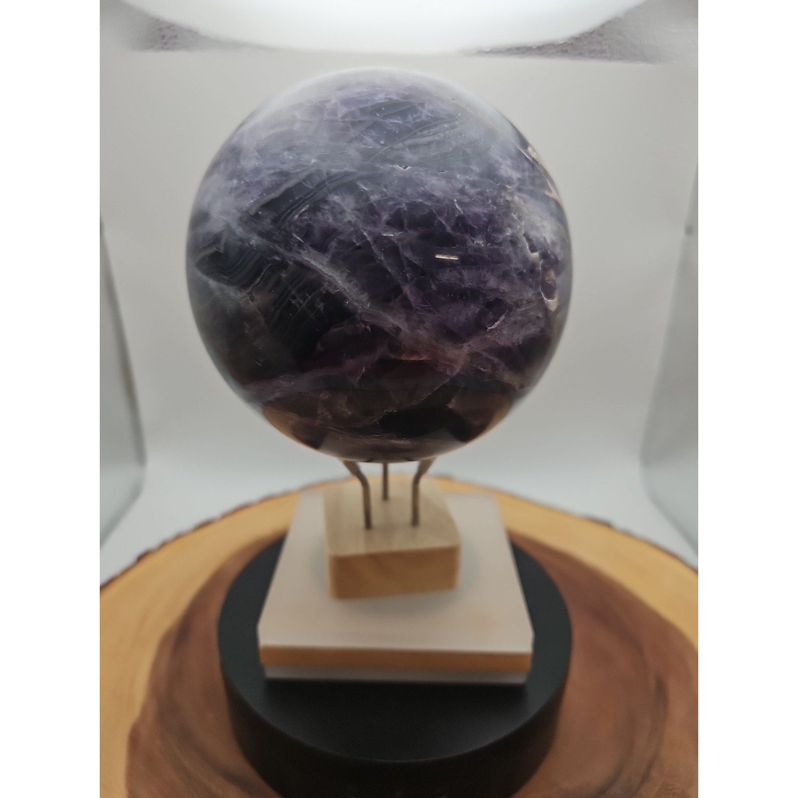 Large Rainbow Fluorite Quartz Crystal Sphere — 6.4 inches, Polished | CrystalCloud Company by CrystalCloud Company